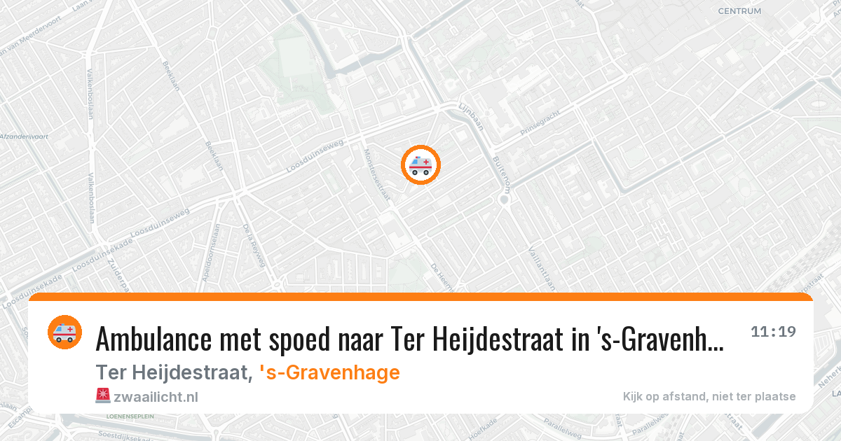 Ambulance met spoed naar Ter Heijdestraat in 's-Gravenhage — 4 apr 2026