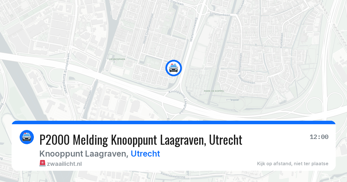 P2000 Melding Knooppunt Laagraven, Utrecht — 4 jul 2026