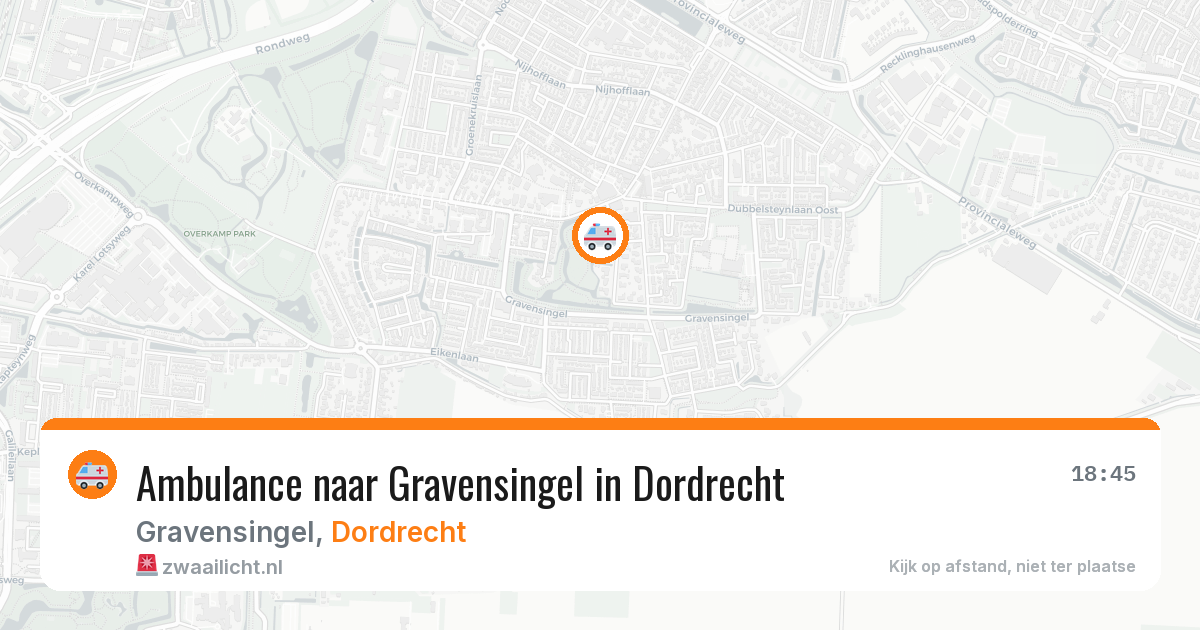 Ambulance naar Gravensingel in Dordrecht — 22 mei 2026