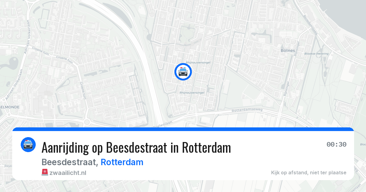 Aanrijding op Beesdestraat in Rotterdam — 12 jun 2026