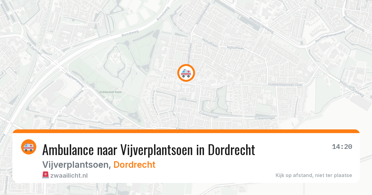 Ambulance naar Vijverplantsoen in Dordrecht — 28 jun 2026