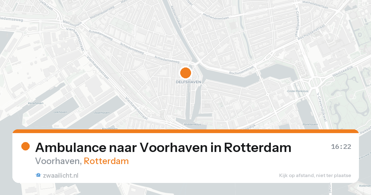 Ambulance naar Voorhaven in Rotterdam — 16 aug 2026