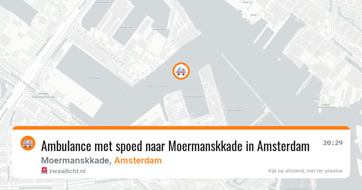 Ambulance met spoed naar Moermanskkade in Amsterdam — 29 mrt 2026