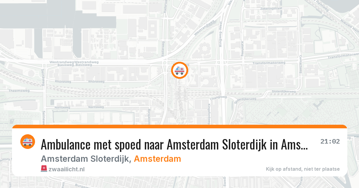 Ambulance met spoed naar Amsterdam Sloterdijk in Amsterdam — 26 mei 2026