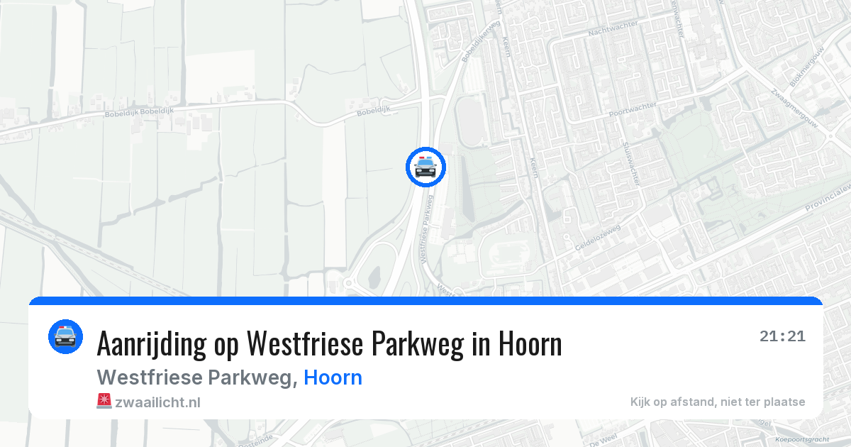 Aanrijding op Westfriese Parkweg in Hoorn — 8 jun 2026