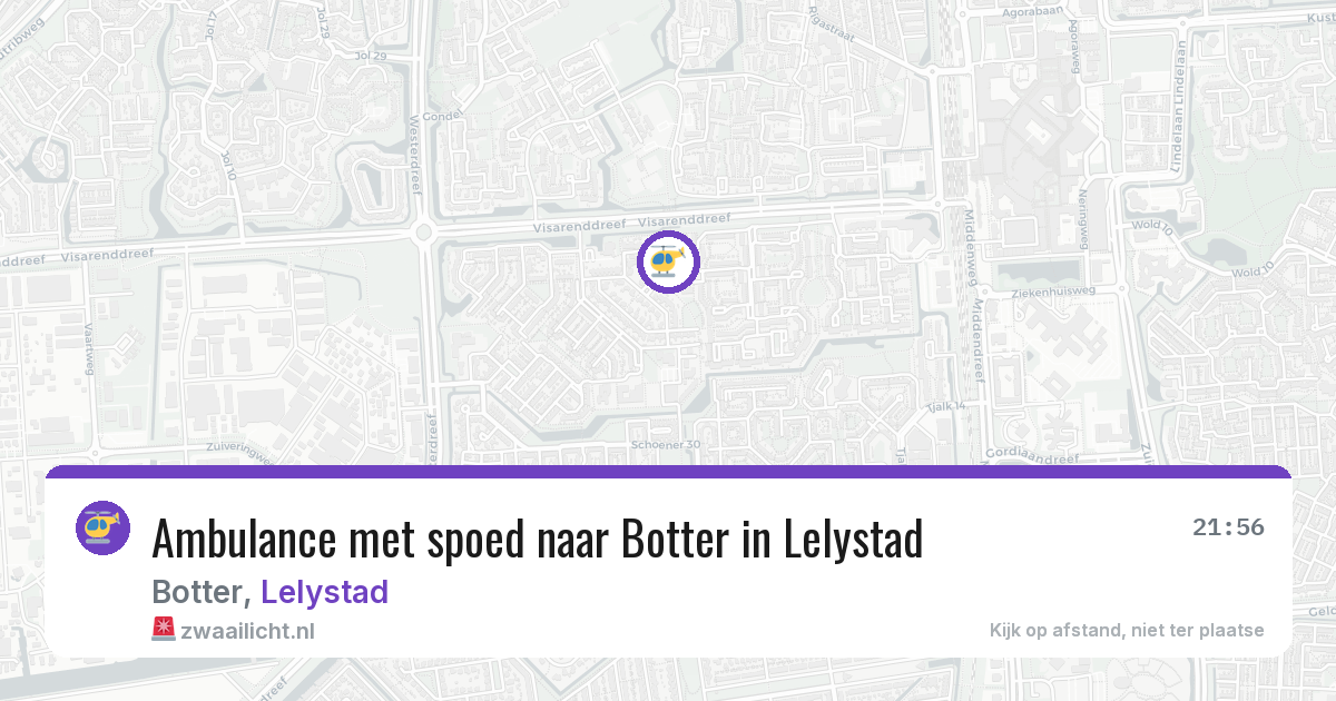 Ambulance met spoed naar Botter in Lelystad — 18 apr 2026