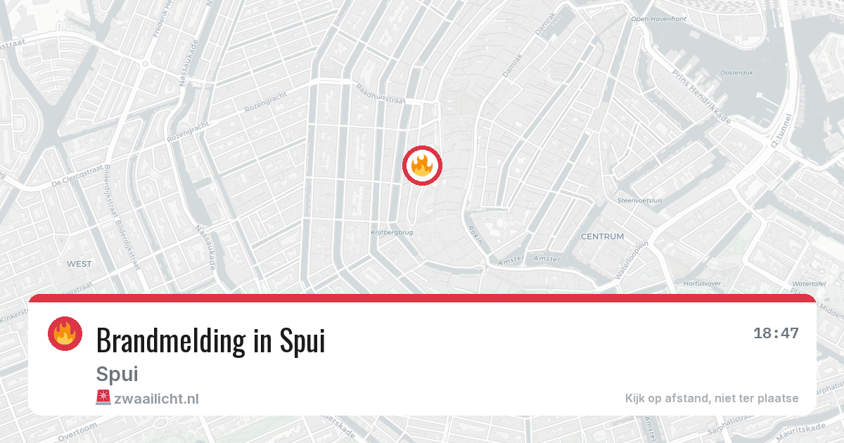 Brandmelding in Spui — 8 aug 2026