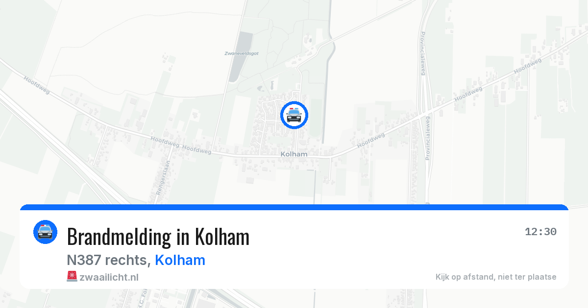 Brandmelding in Kolham — 8 apr 2026