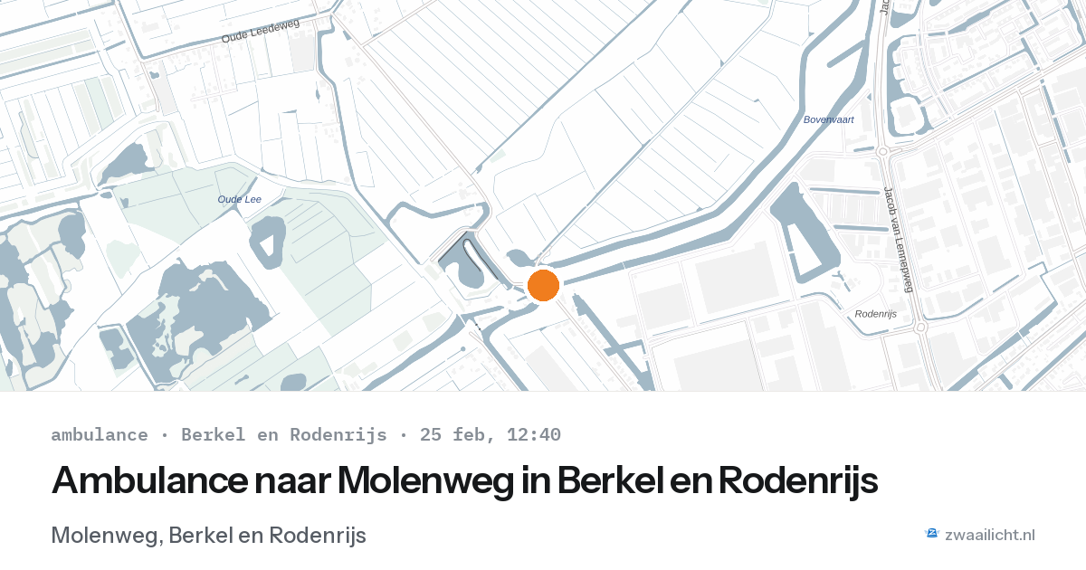 Ambulance naar Molenweg in Berkel en Rodenrijs — 25 feb 2026