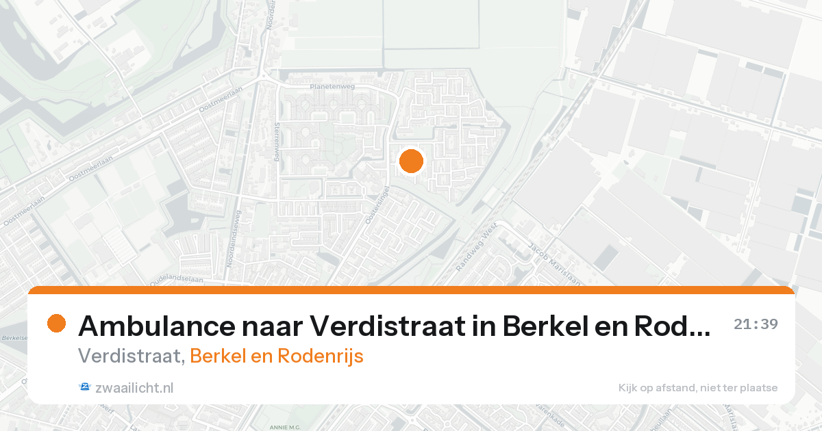 Ambulance naar Verdistraat in Berkel en Rodenrijs — 25 mei 2026