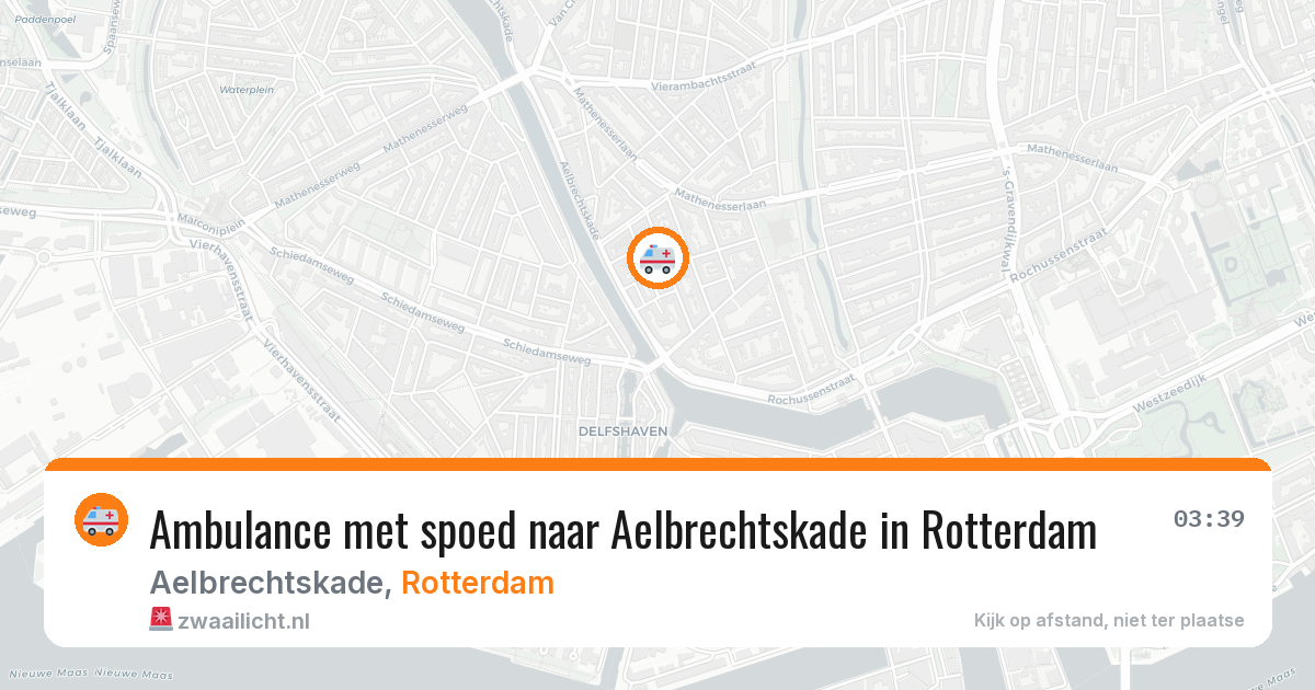Ambulance met spoed naar Aelbrechtskade in Rotterdam — 12 mrt 2026