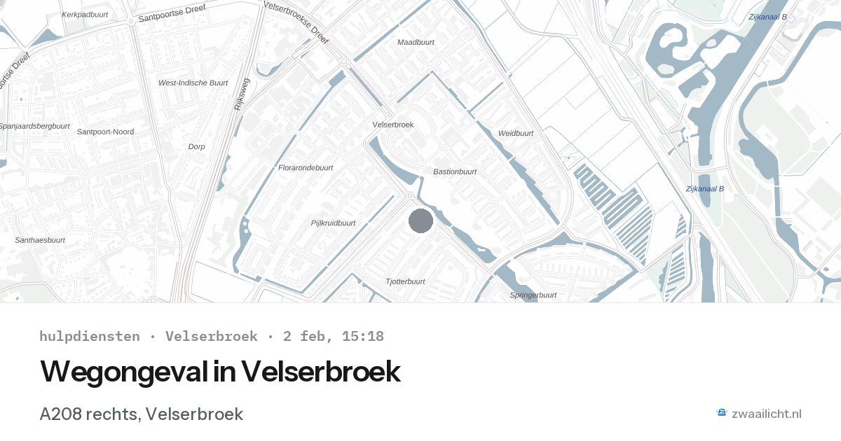 Wegongeval in Velserbroek — 2 feb 2026