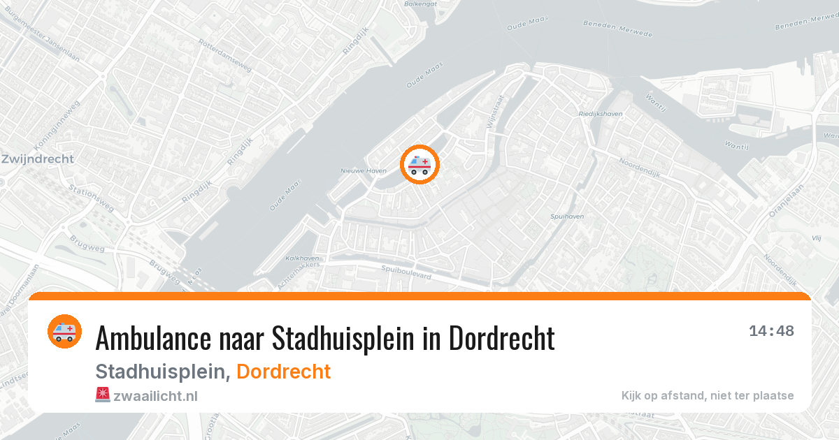Ambulance naar Stadhuisplein in Dordrecht — 3 jul 2026
