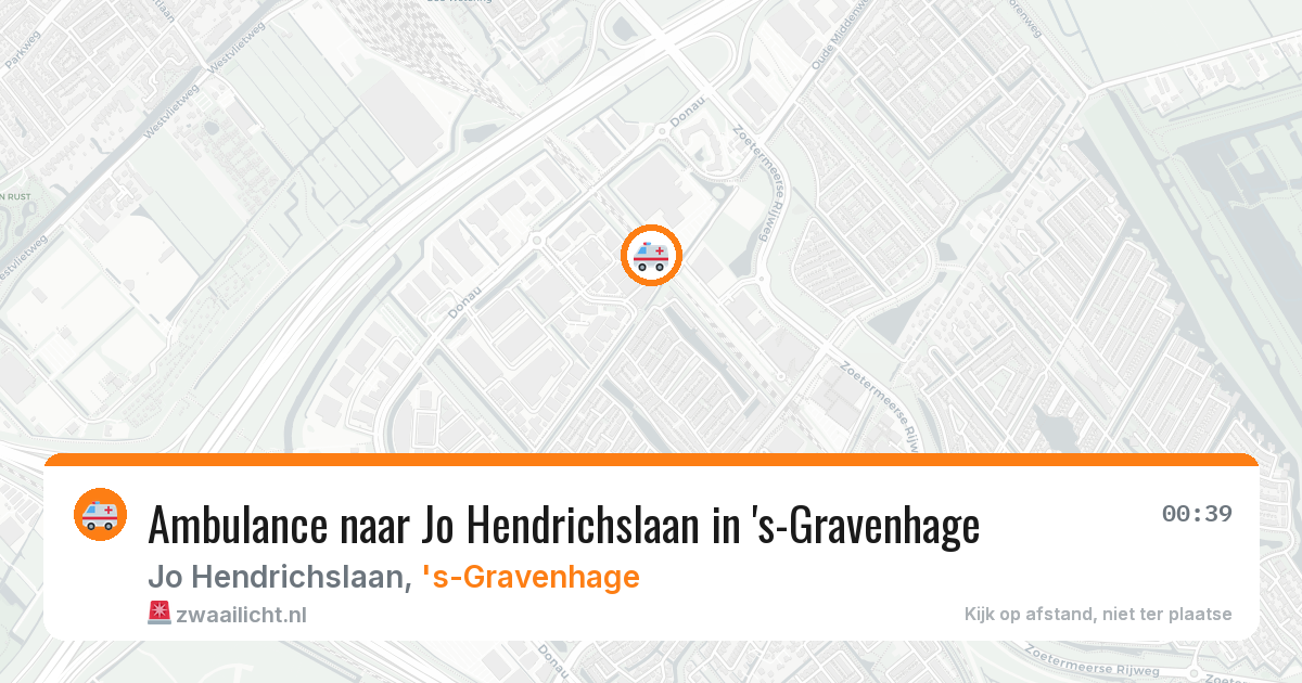 Ambulance naar Jo Hendrichslaan in 's-Gravenhage — 9 jul 2026