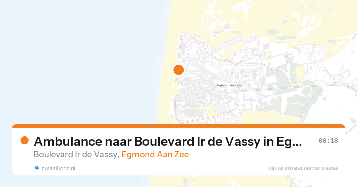 Ambulance naar Boulevard Ir de Vassy in Egmond Aan Zee — 11 jun 2026
