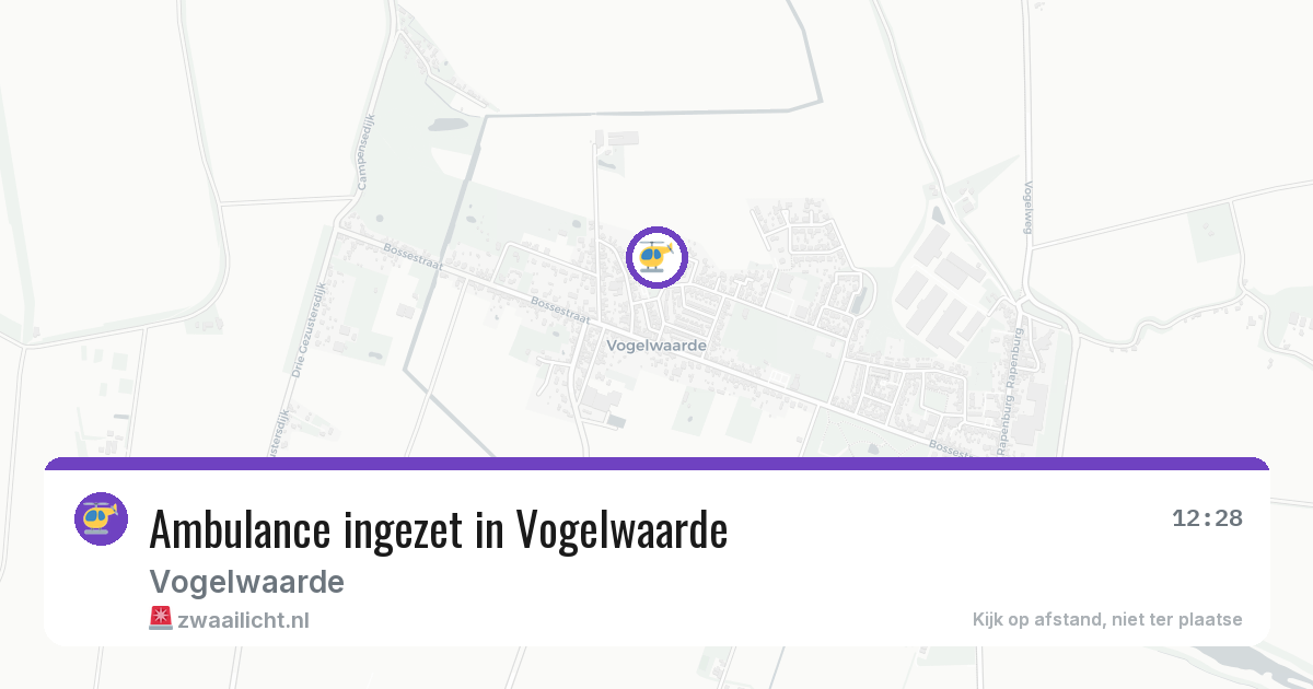 Ambulance ingezet in Vogelwaarde — 11 jun 2026