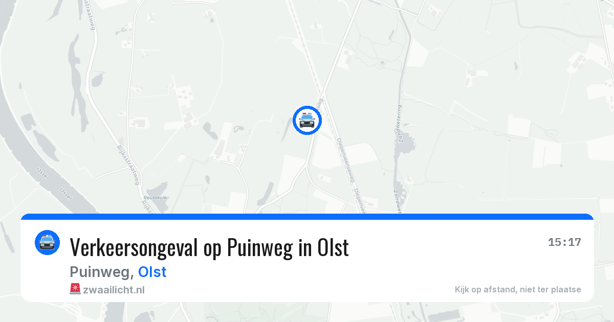 Verkeersongeval op Puinweg in Olst — 21 feb 2026