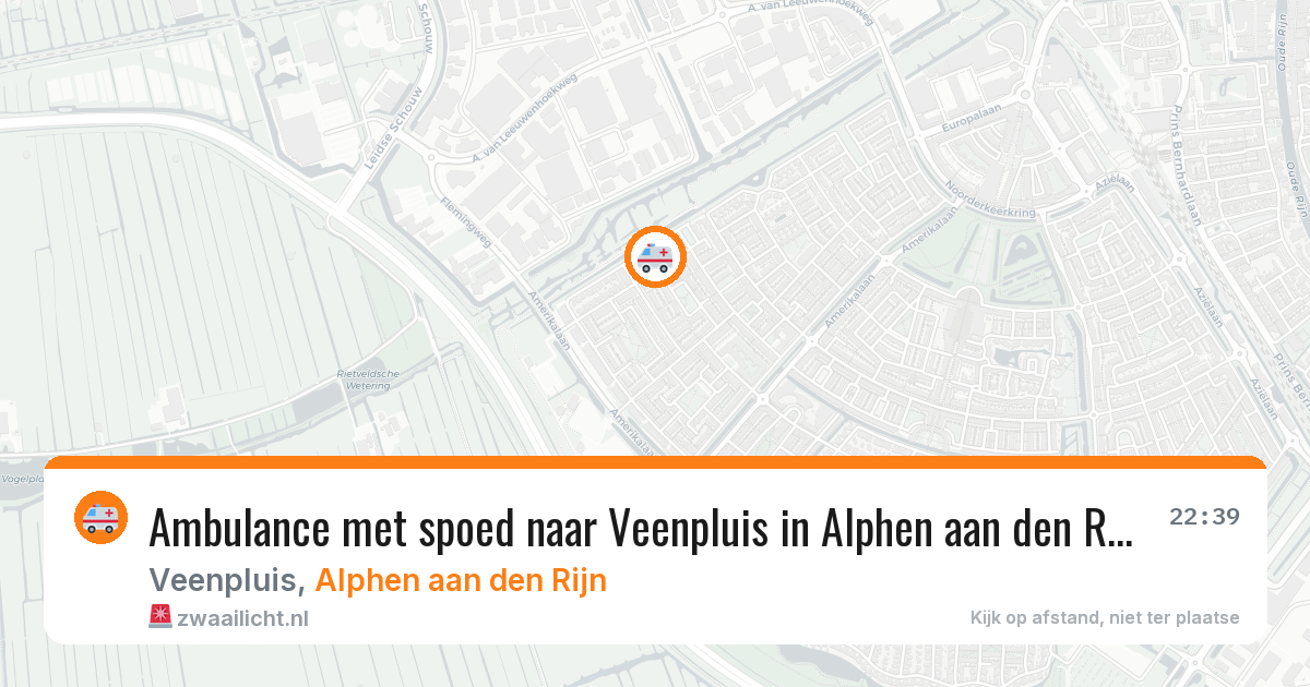 Ambulance met spoed naar Veenpluis in Alphen aan den Rijn — 25 jan 2026