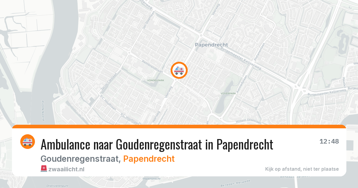 Ambulance naar Goudenregenstraat in Papendrecht — 20 mei 2026