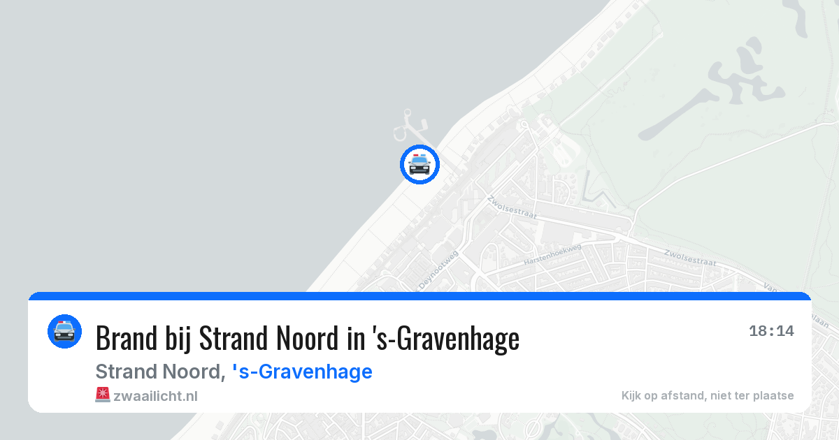 Brand bij Strand Noord in 's-Gravenhage — 13 aug 2026