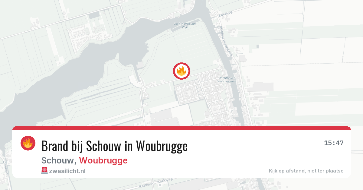 Brand bij Schouw in Woubrugge — 28 jun 2026
