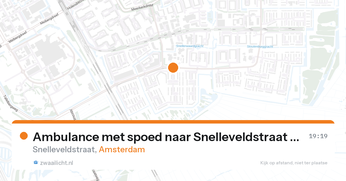 Ambulance met spoed naar Snelleveldstraat in Amsterdam — 27 aug 2026