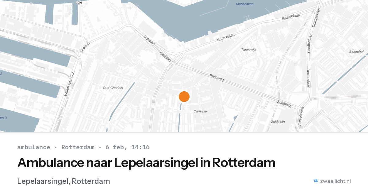 Ambulance naar Lepelaarsingel in Rotterdam — 6 feb 2026