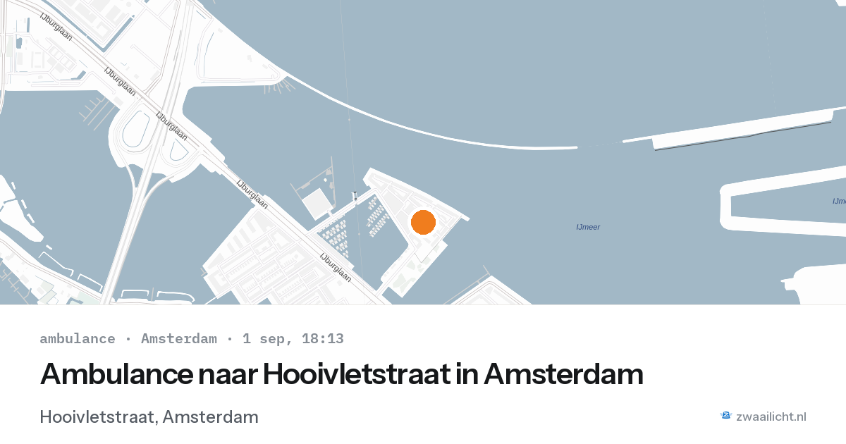 Ambulance naar Hooivletstraat in Amsterdam — 1 sep 2026
