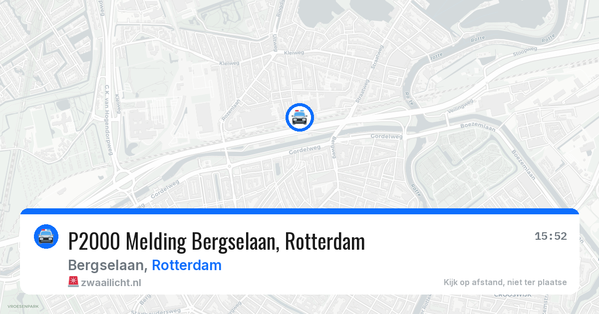 P2000 Melding Bergselaan, Rotterdam — 26 apr 2026