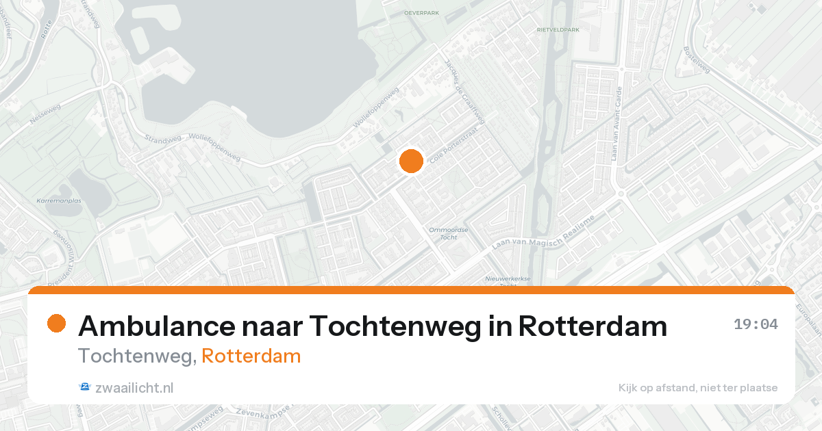 Ambulance naar Tochtenweg in Rotterdam — 17 aug 2026