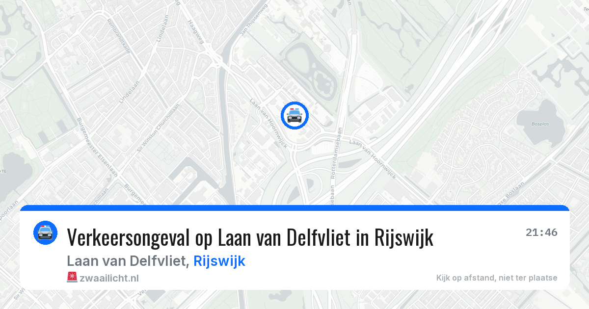 Verkeersongeval op Laan van Delfvliet in Rijswijk — 30 mei 2026