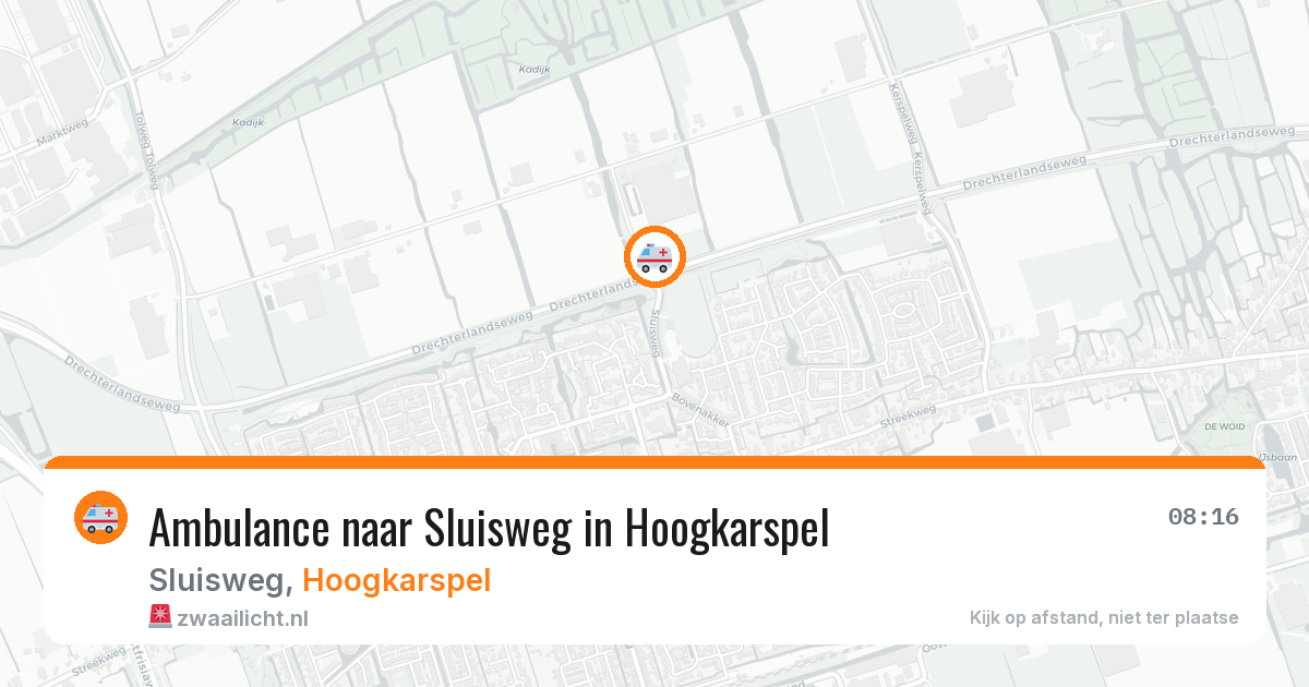 Ambulance naar Sluisweg in Hoogkarspel — 14 apr 2026