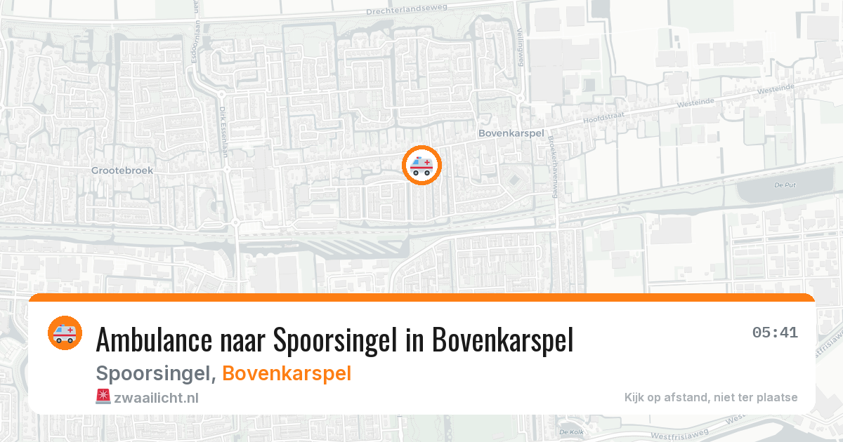 Ambulance naar Spoorsingel in Bovenkarspel — 25 mei 2026