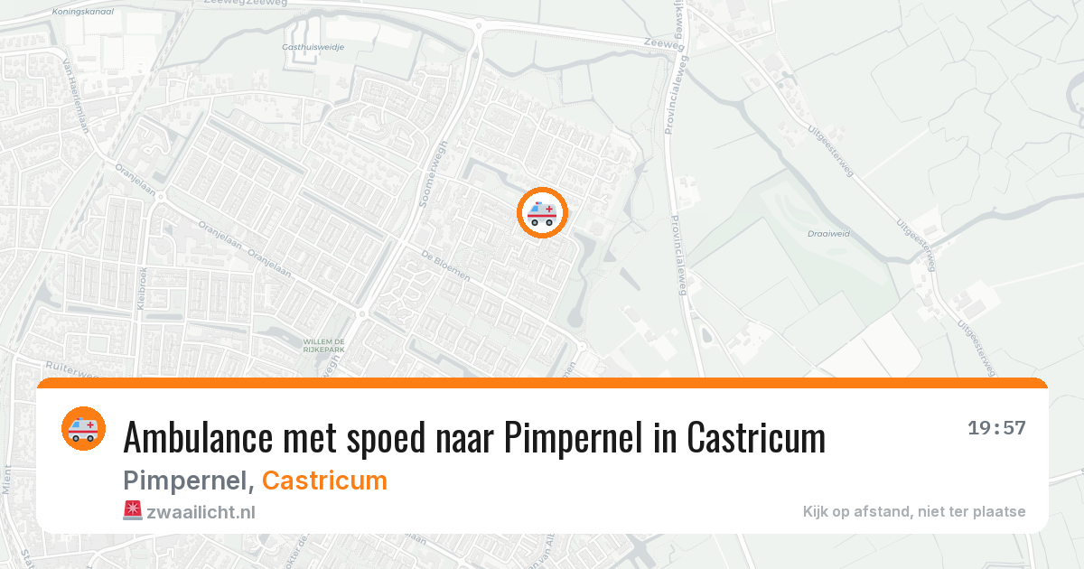 Ambulance met spoed naar Pimpernel in Castricum — 28 jul 2026