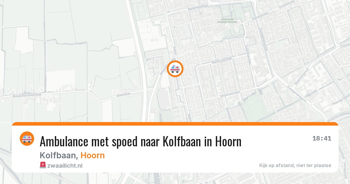 Ambulance met spoed naar Kolfbaan in Hoorn — 26 jan 2026