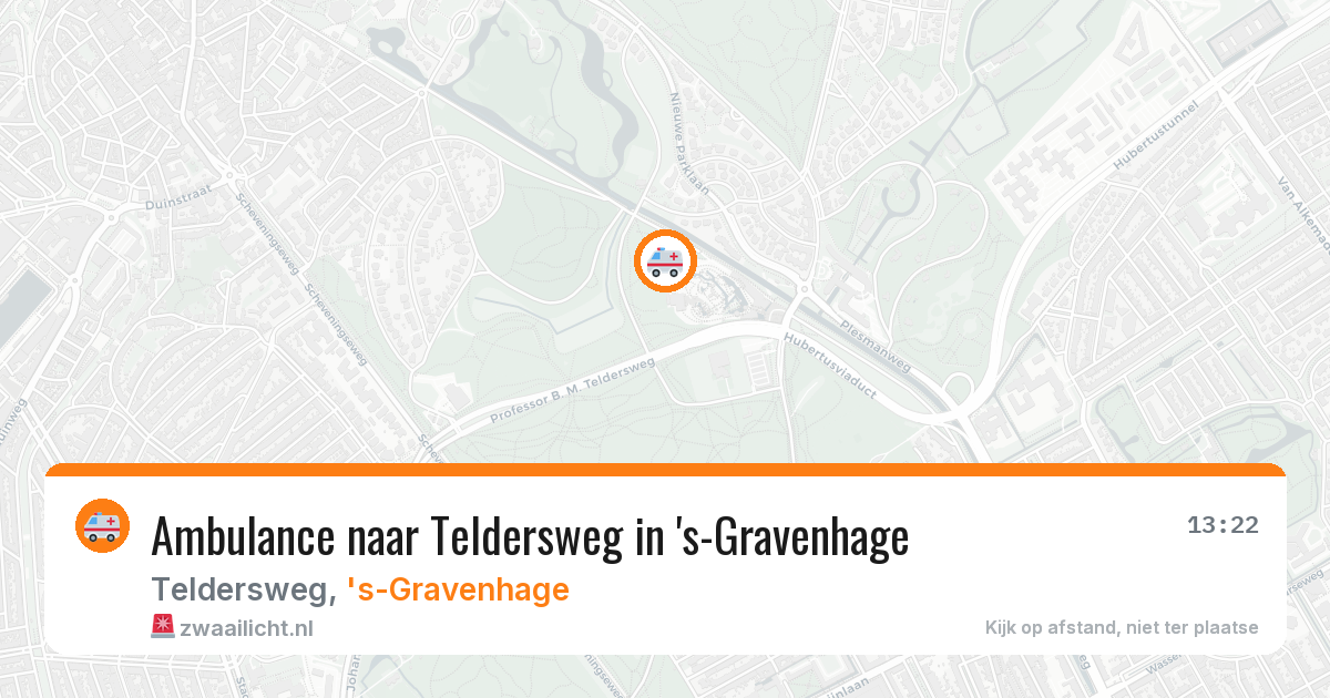 Ambulance naar Teldersweg in 's-Gravenhage — 18 jun 2026