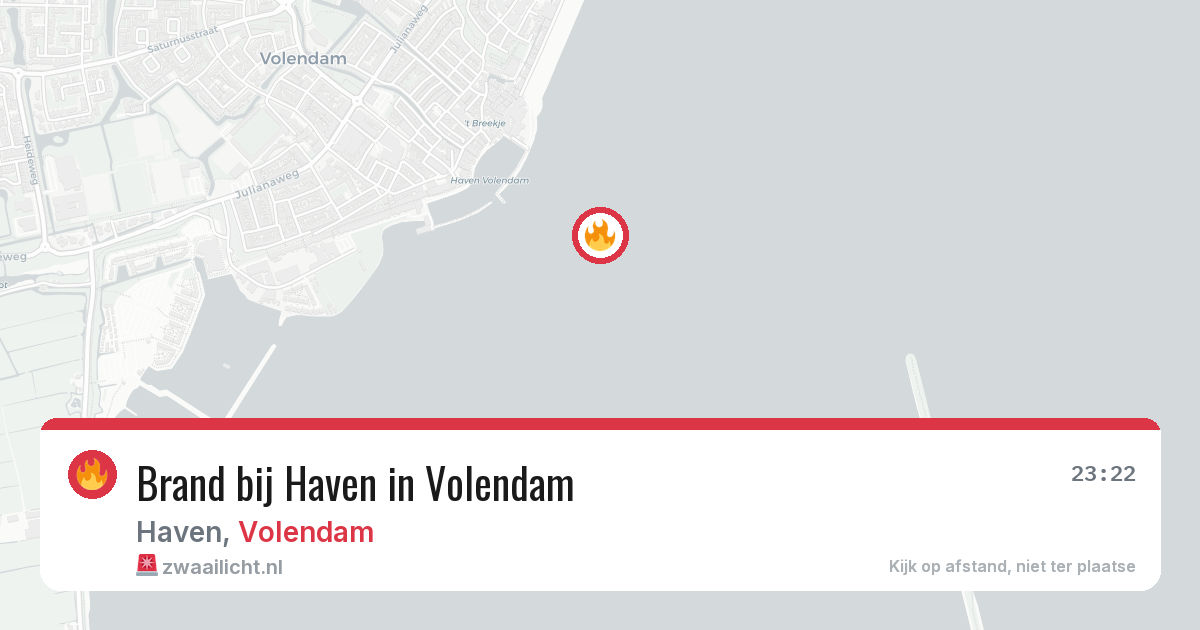 Brand bij Haven in Volendam — 5 jul 2026