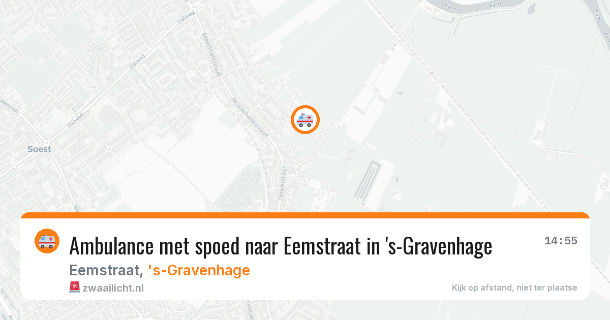 Ambulance met spoed naar Eemstraat in 's-Gravenhage — 23 mrt 2026