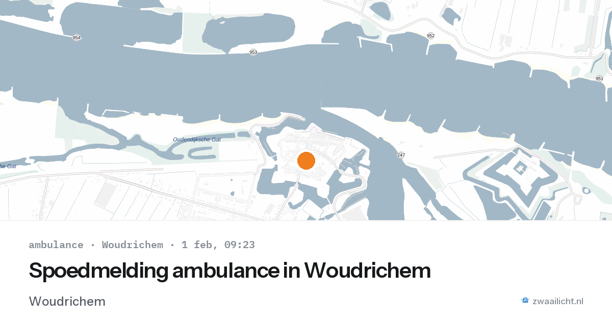 Spoedmelding ambulance in Woudrichem — 1 feb 2026
