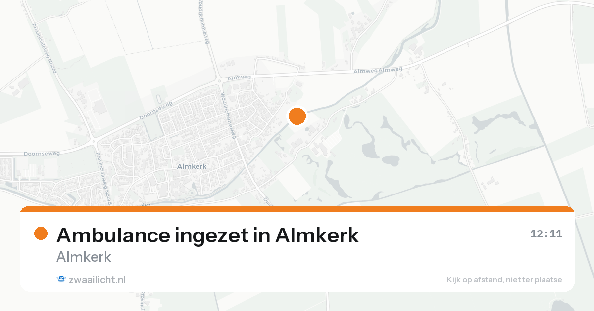 Ambulance ingezet in Almkerk — 19 aug 2026