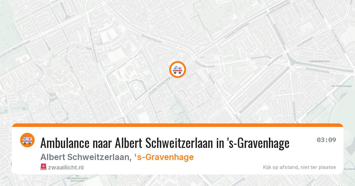 Ambulance naar Albert Schweitzerlaan in 's-Gravenhage — 12 apr 2026