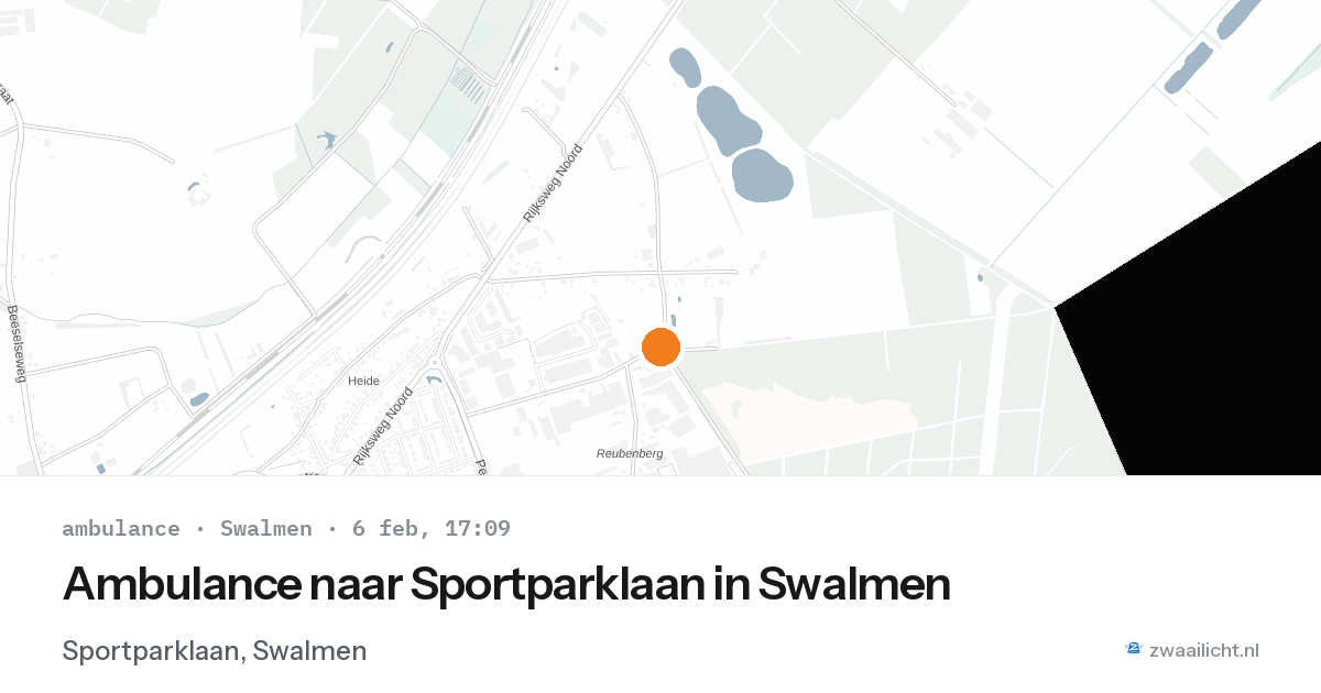 Ambulance naar Sportparklaan in Swalmen — 6 feb 2026