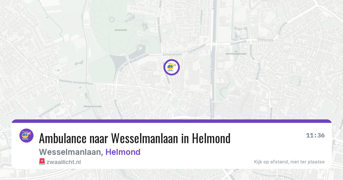 Ambulance naar Wesselmanlaan in Helmond — 29 jun 2026