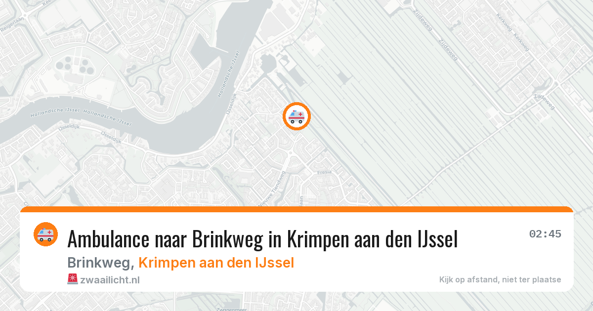 Ambulance naar Brinkweg in Krimpen aan den IJssel — 21 jun 2026