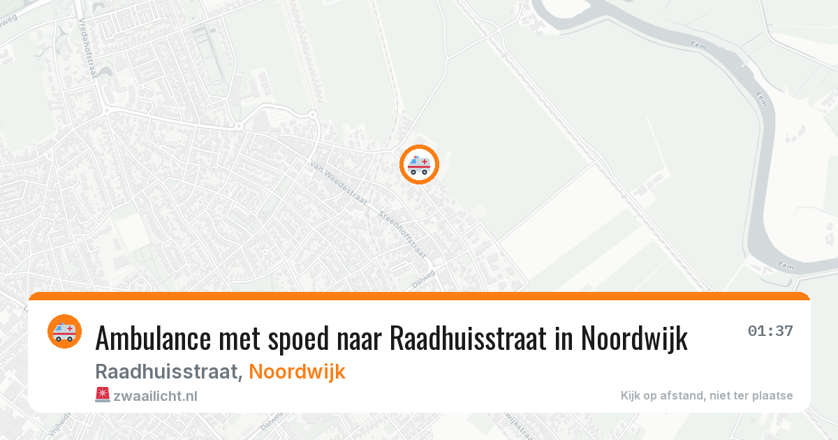 Ambulance met spoed naar Raadhuisstraat in Noordwijk — 18 jan 2026