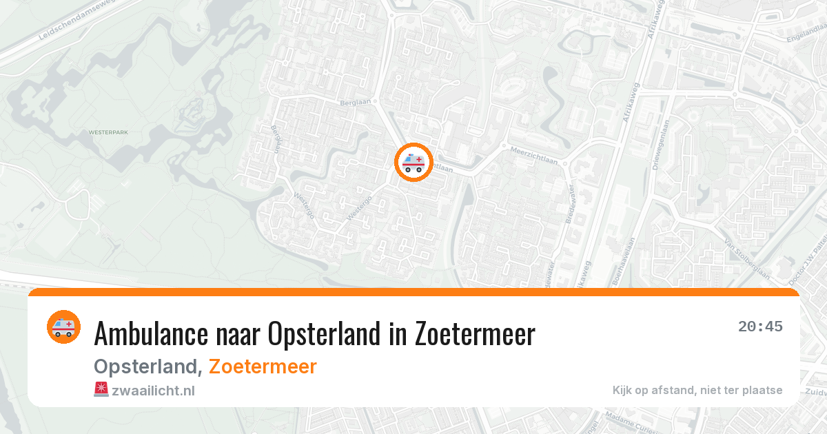 Ambulance naar Opsterland in Zoetermeer — 30 jun 2026
