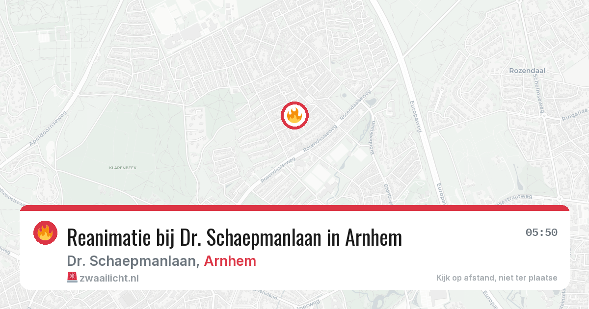 Reanimatie bij Dr. Schaepmanlaan in Arnhem — 31 mei 2026