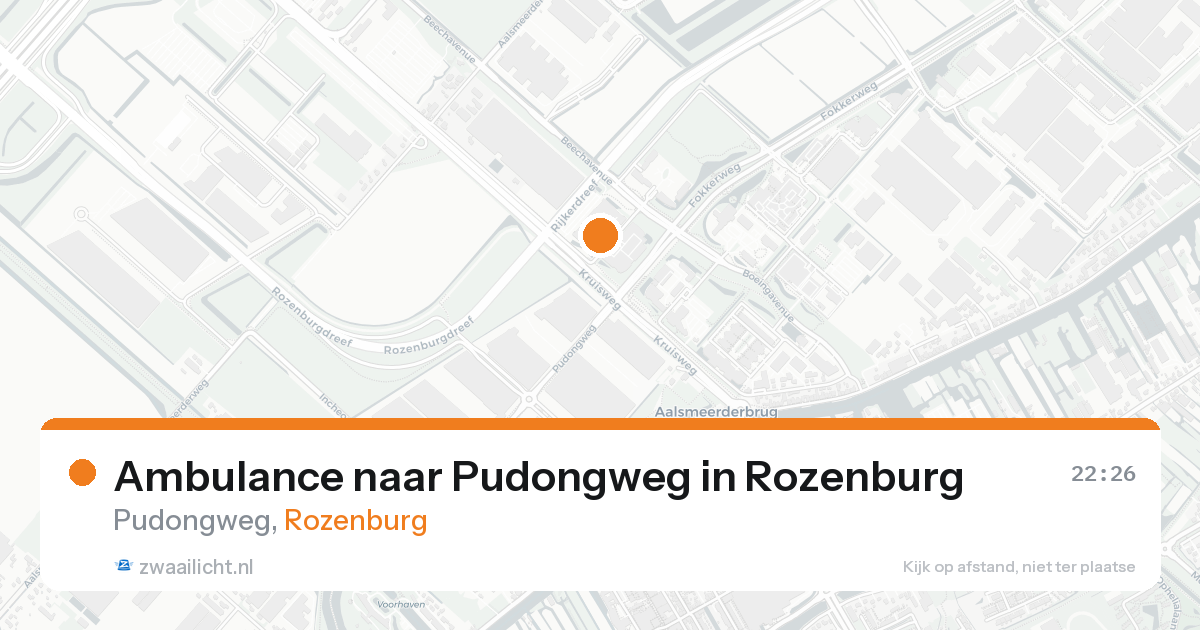 Ambulance naar Pudongweg in Rozenburg — 18 mei 2026