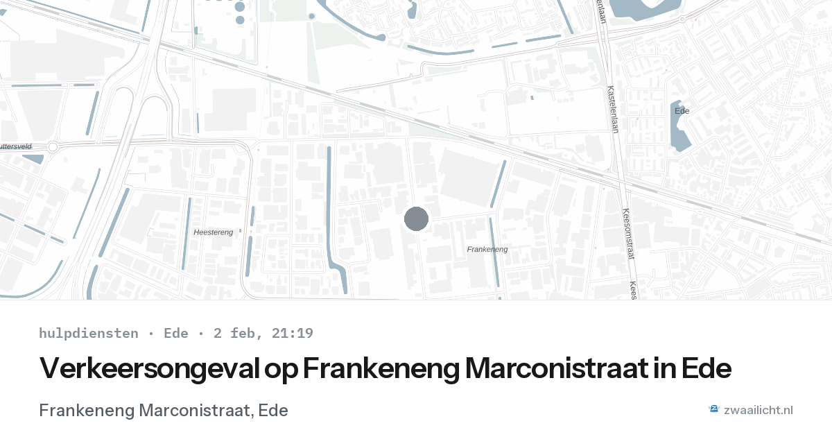 Verkeersongeval op Frankeneng Marconistraat in Ede — 2 feb 2026