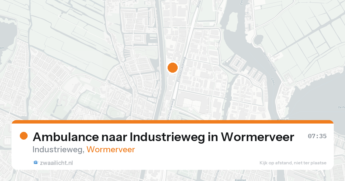 Ambulance naar Industrieweg in Wormerveer — 22 aug 2026